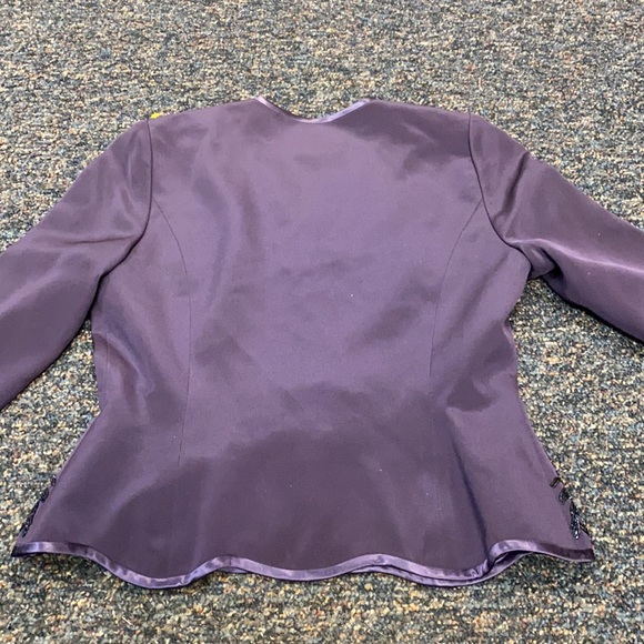 Warren Petites Purple Silk Sequenced 2 Piece Set - Picture 4 of 7